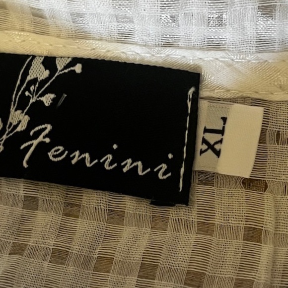 Women's - Fenini - White Button Front Swimsuit / Beach Coverup - Size XL - Picture 3 of 13